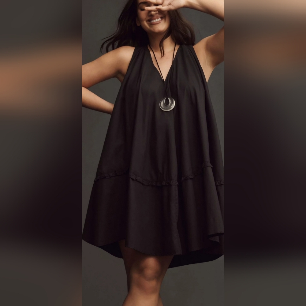 By Anthropologie V-Neck Swing Tunic Size XXS Romantic, Boho, Flirty, Girly - Picture 9 of 10